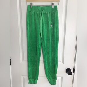 Juicy Couture Bright Green Velour Pants